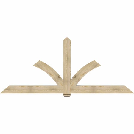 Ekena Millwork Redmond Rough Sawn Timber Gable Bracket, Douglas Fir, 108"W x 45"H x 4"D x 6"F, 10/12 Pitch GBW108X45X0406RED00RDF